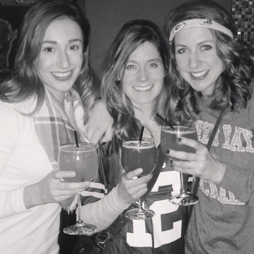 Sam, Natalie and Kari at UW-Stout Alumni Track weekend, 2017