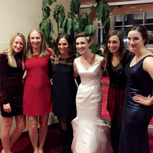Sam & the girls at Kalin & Bryan's wedding, 2017