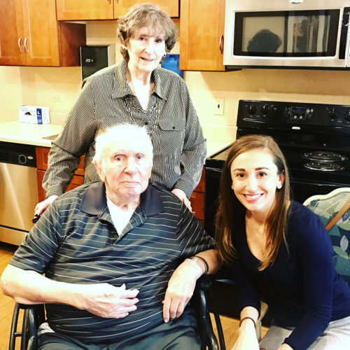 Sam with Grandma and Grandpa Wendt, 2017