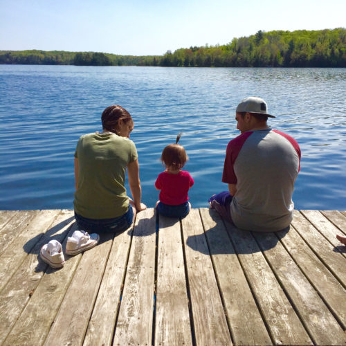 Sam, Sam & Autumn at The Flood cabin, 2016