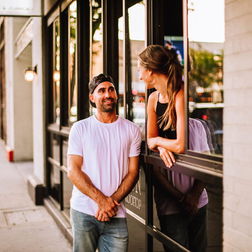 Sam & Sam's Engagement Shoot, Re-staging the moment they met
