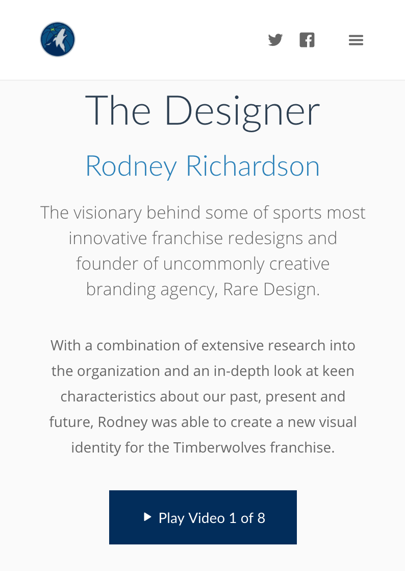 Timberwolves New Logo Unveil, Designer Bio, Mobile