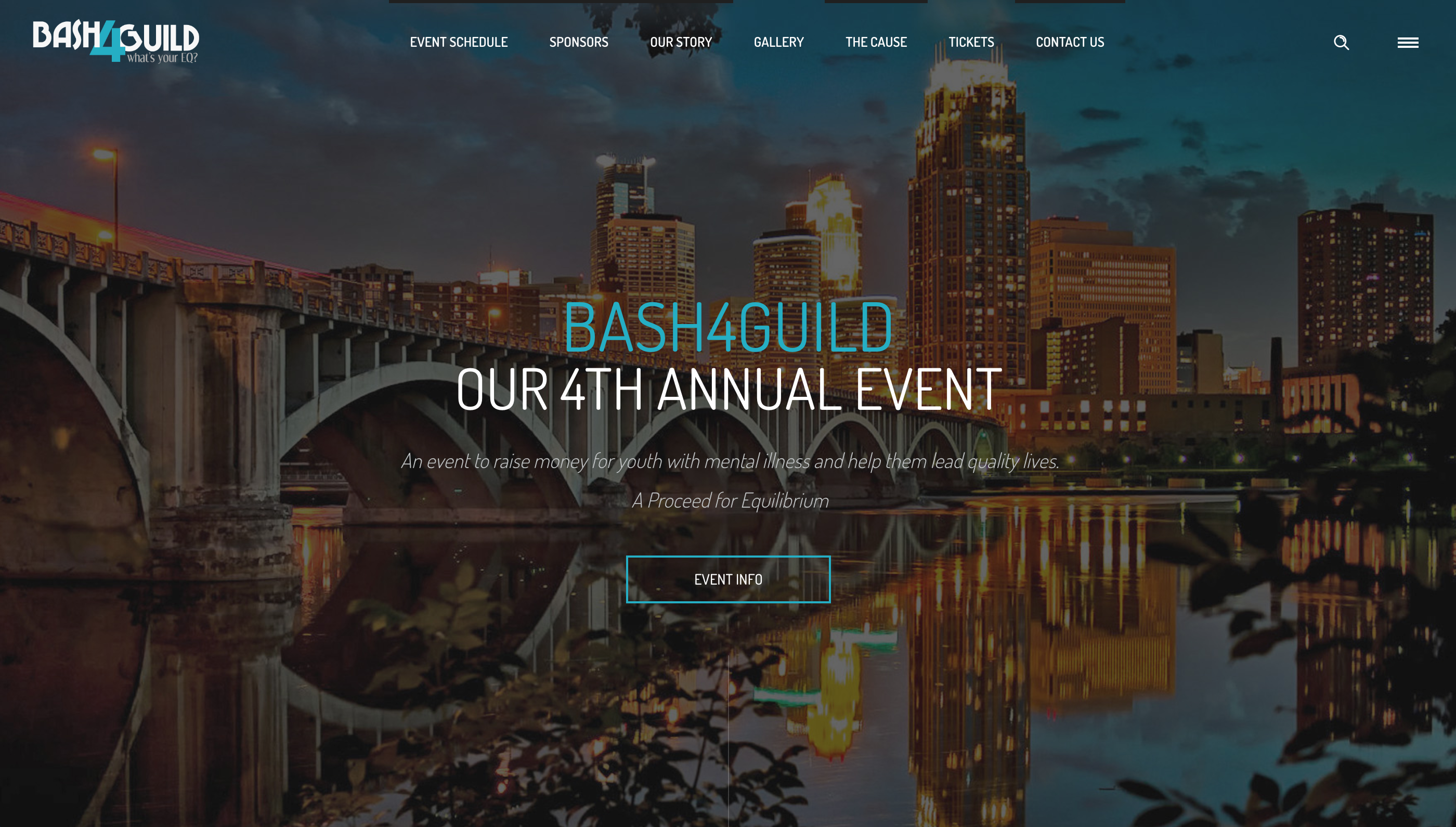 Bash4Guild Event Site, Hero Section, Desktop