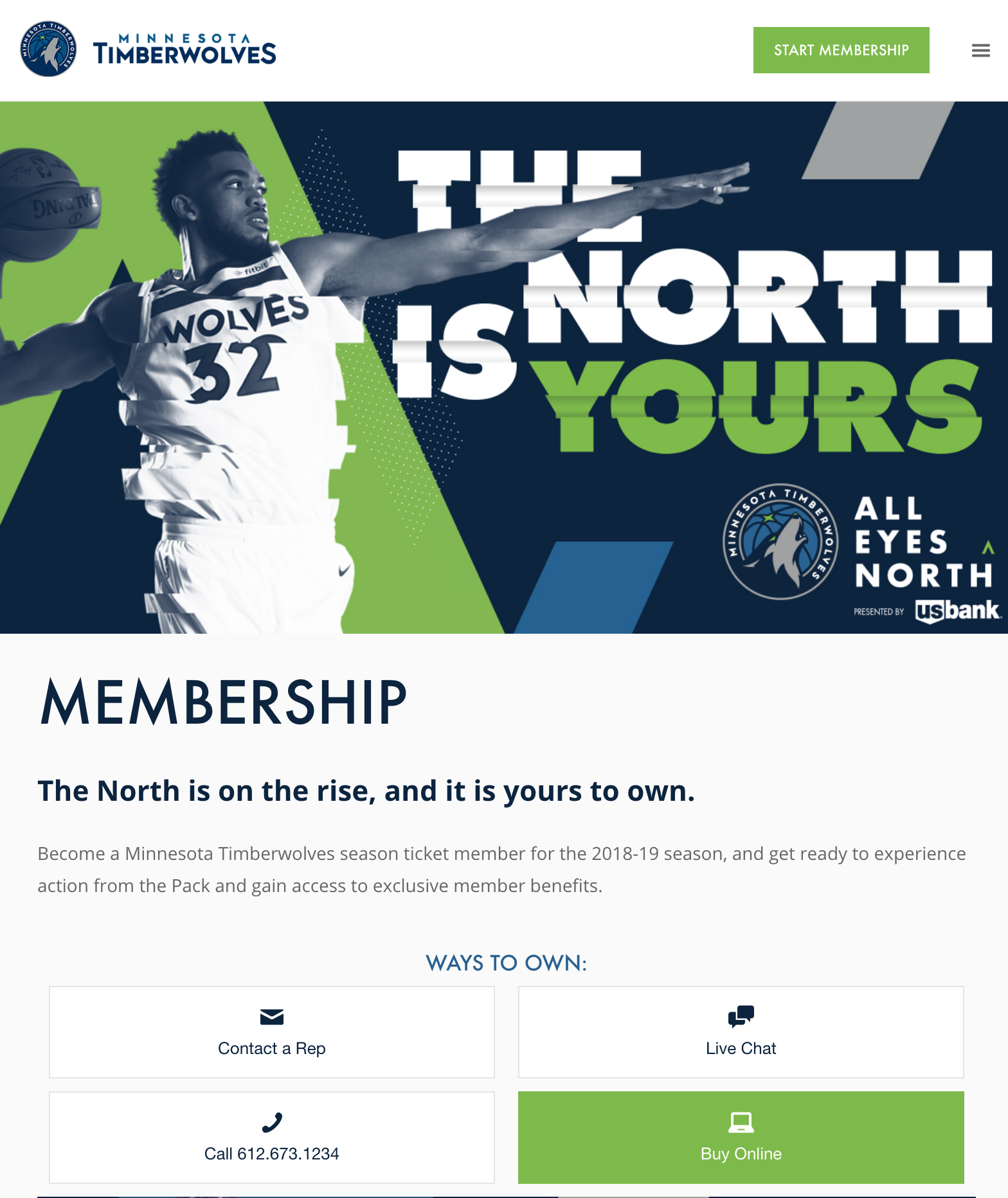 Timberwolves New Sales Microsite Tablet